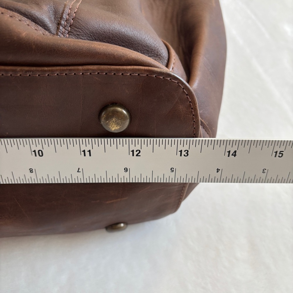 Nena & Co. Brown Leather Tote‎ purse the perfect bag the collective logo - Picture 6 of 14